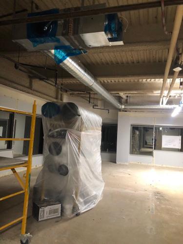 VAV duct work install In Aug 2019